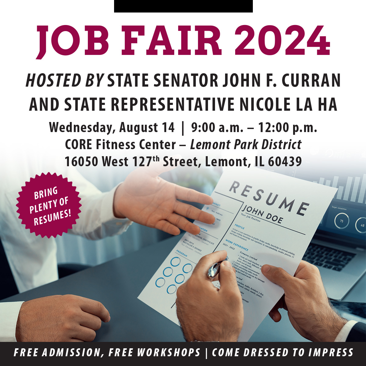 Job Fair Hosted by Sen. John Curran and Rep. Nicole La Ha